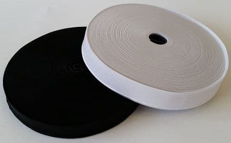 0 E0007 25mm Woven Elastic - 25m - Choice of Colour