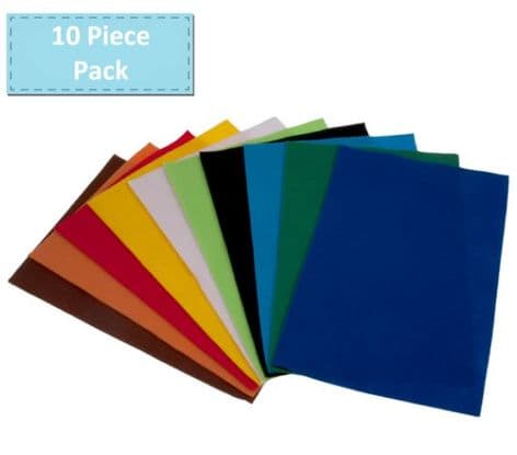0  FPPASST  Felt: Acrylic: 10 Piece: 23 x 30cm: Assorted Colours
