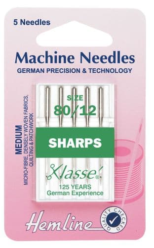 0 H105.80 Sharp/Micro Machine Needles: Medium 80/12