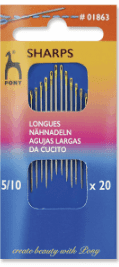 0 P01863 Gold Eye Sewing Needles: Sharps: Sizes 5-10 - Pony
