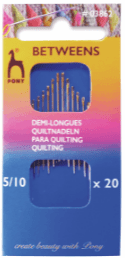0 P03862 Gold Eye Sewing Needles: Betweens Size 5-10 - Pony