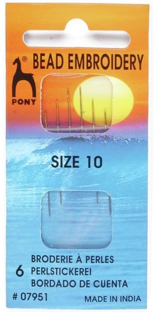 0 P07951 Gold Eye Sewing Needles: Beading/Embroidery - Pony