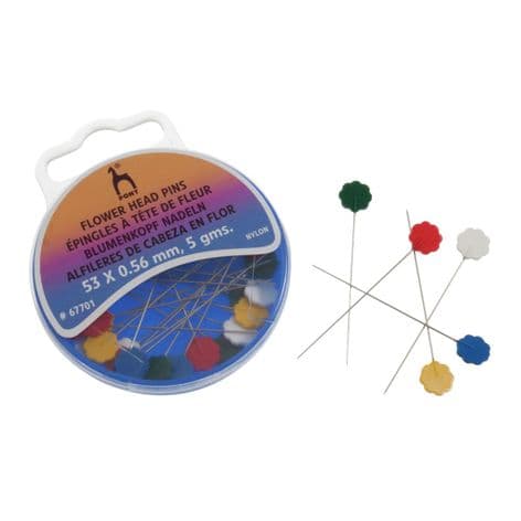 0 P67701 Pins: Flower Head: (Nylon) - 5 grams