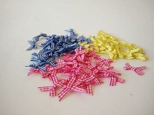 086-06G Gingham Ribbon Bows - Full Colour Range