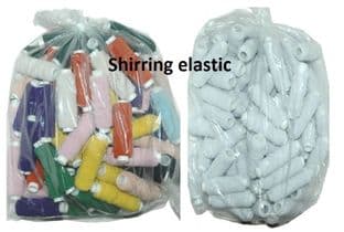 0A00431 Shirring Elastic - 25pk or 100pk - Choice of Colours