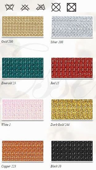 0b 3710 15mm Textured Metallic Ribbon - 20m