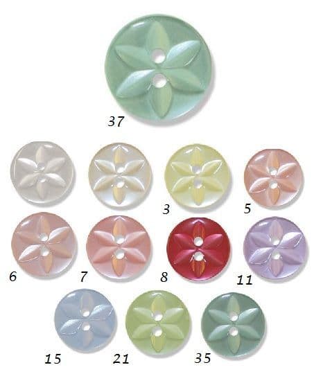 0G2032 18 sStar Button - Choice of Size & Colour