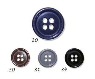 0G2646 Jacket Button 4-Hole - Choice of Size & Colours