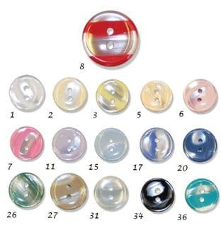 0G2798 Polyester Stripe Button - Choice of Size & Colour