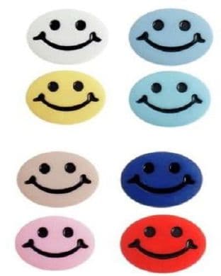 0G389224 Smiley Face Button - 24 lignes/15mm - Choice of Colours