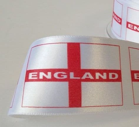 12169 25mm St Georges Cross Flag Ribbon - 20m