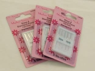 14A50.9 Standard Point Sewing Machine Needles: Size 9 (70) - 5pcs - 10pks
