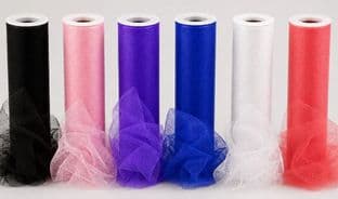 150mm (6") Coloured Nylon Tulle Fabric (10 Metres)