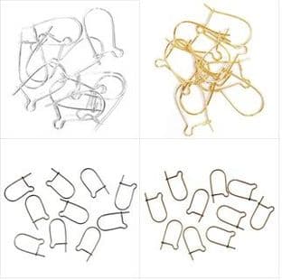257\ Kidney Ear Wire:5 Packs of 10 - Full Colour Range