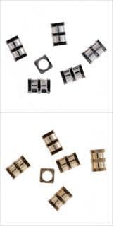 298\ Brass Square Spacers: 5 Packs of 6 - Full Colour Range