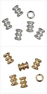 302\ Brass Tube Spacers: 5 Packs of 6 - Full Colour Range