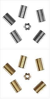 304\ Brass Star Tube Spacers: 5 Packs of 6 - Full Colour Range (2)