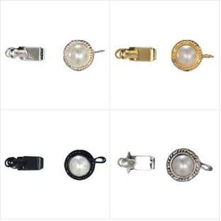 318\ Necklace Clasp: Pearl: Plated: 5 Packs of 1 - Full Colour Range