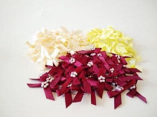 337-06 7mm Ribbon Bows with Pearls