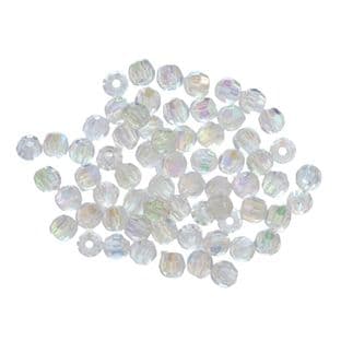 345\13 Faceted Beads: 5mm Aurora: 5 Packs of 25