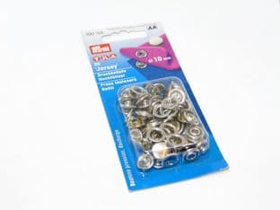 390104: Silver - Solid Top, 10mm - 20 Sets
