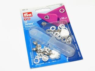 390111: White - Ring Top, 10mm - 10 Sets