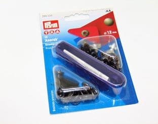 390339: Black Oxidized - 12mm - 10 Sets