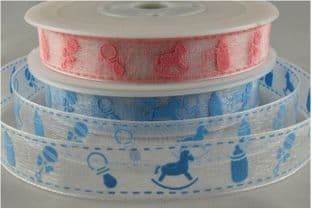 55004 - 15mm Sheer Baby Design Printed