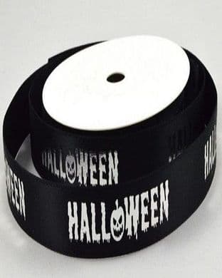 55083 - 15mm Black/silver Halloween x 10 Metre Rolls!