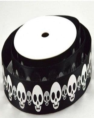 55085 - 15mm Black/ silver Skull