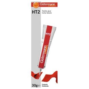 613607 Gütermann HT2 Textile Glue - 30g Tube - Choice of Pack Size