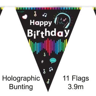 632462 Party Bunting Music Media Birthday Holographic
