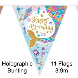 632523 Party Bunting Shimmering Mermaid Birthday Iridecent