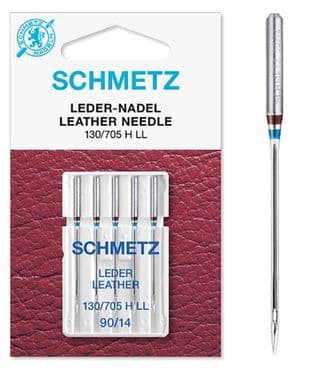 706167 Sewing Machine Needles: Leather LL: 90(14): 5 Pieces