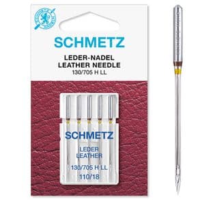 706317 Sewing Machine Needles: Leather LL: 110(18): 5 Pieces
