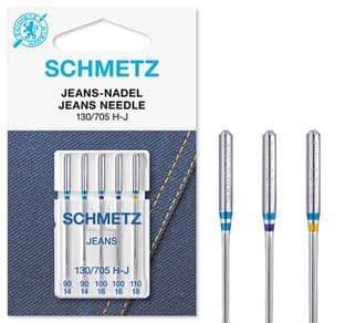709177 Sewing Machine Needles: Jeans: Assorted: 90(14)-110(18): 5 Pieces