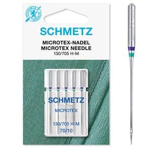 709917 Sewing Machine Needles: Microtex: 70(10): 5 Pieces