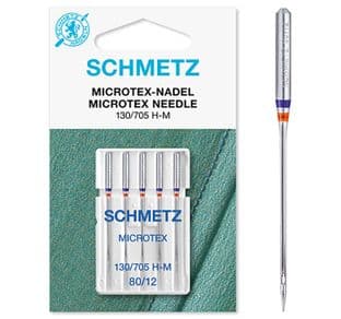 709997 Sewing Machine Needles: Microtex: 80(12): 5 Pieces
