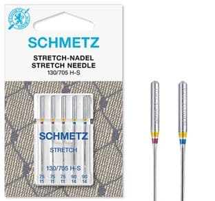 712807 Sewing Machine Needles: Stretch: Assorted: 75(11)-90(14): 5 Pieces