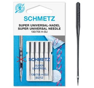 713787 Sewing Machine Needles: Black Super Universal: 80(12): 5 Pieces