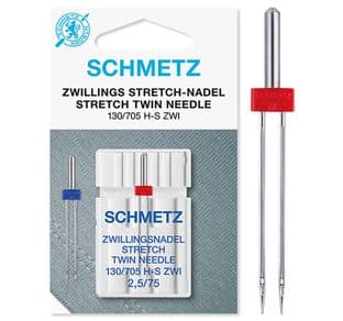 714257 Sewing Machine Needles: Stretch Twin: 75(11) 2.5Mm: 1 Piece