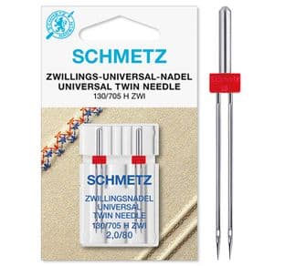 715467 Sewing Machine Needles: Universal Twin: 80(12) 4.0Mm: 2 Pieces