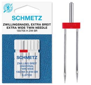716287 Sewing Machine Needles: Universal Twin: 100(16) 6.0Mm: 1 Piece