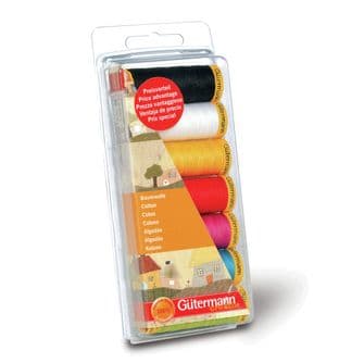 731145\1 Gutermann Thread Set: Cotton 50: 7 x 100m: Assorted