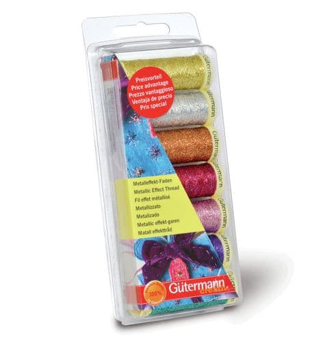 731161\1 Gutermann Thread Set: Metallic Effect: 7 x 50m