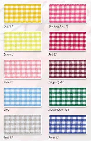 7391 15mm Gingham Ribbon - 20m