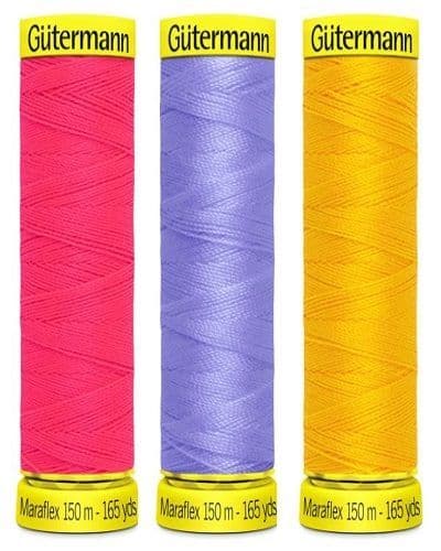 Gütermann Maraflex Elastischer Nähfaden – 150 M, Blau, Bis 80% Dehnung Für Stretch-Stoffe