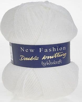 7F76 WHITE Newfashion 100 gram double knitting