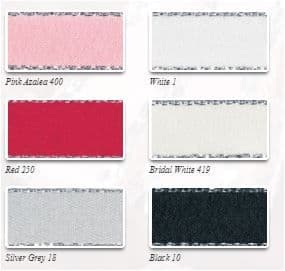 8603 7mm Silver Edge Satin Ribbon - 20m