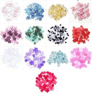 B6167 Mini Craft Buttons: Stars: 2.5g - Full Colour Range